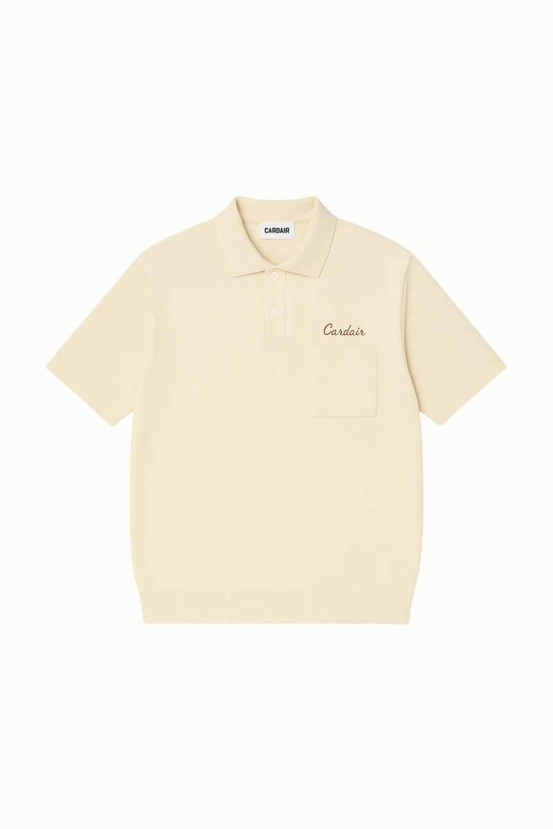 Resort Knit Polo Shirt - Ecru