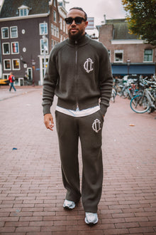 CD Emblem Knit Joggers - Olive