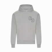 CD Logo Embroidered Hoodie - Grey Marl