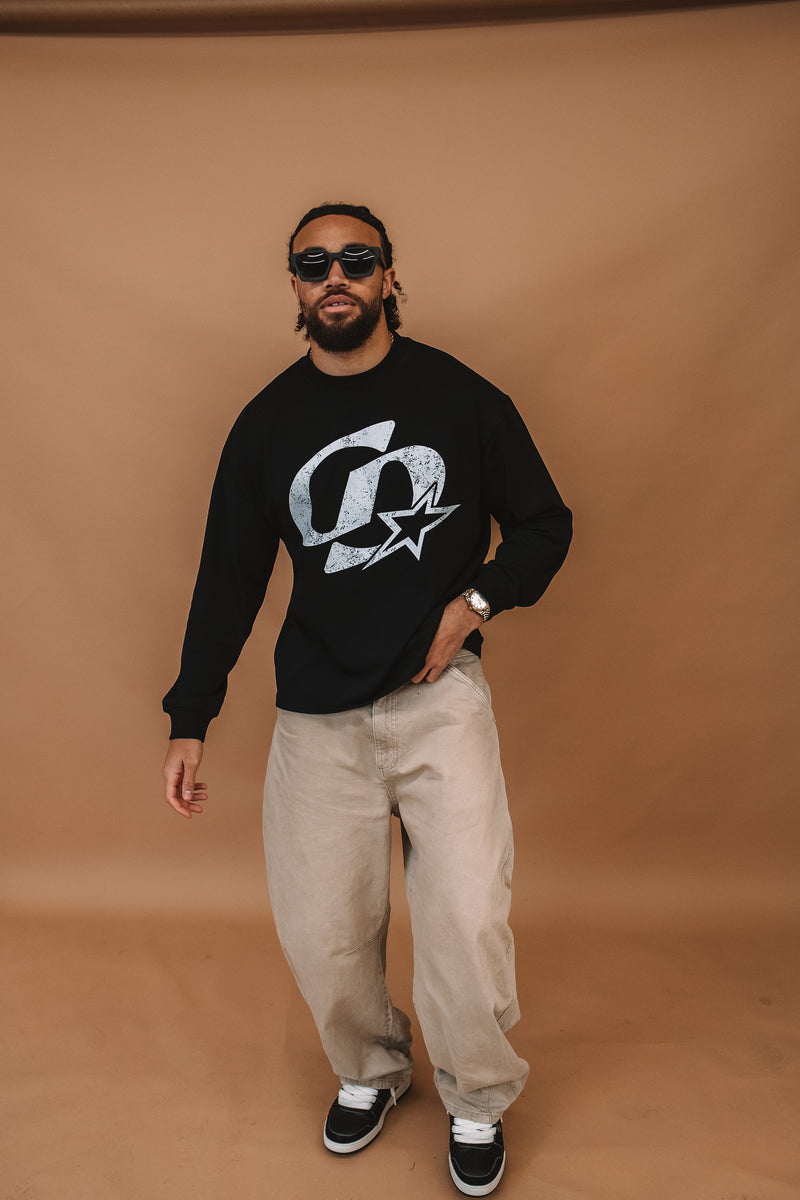CD Star Long Sleeve T Shirt - Black