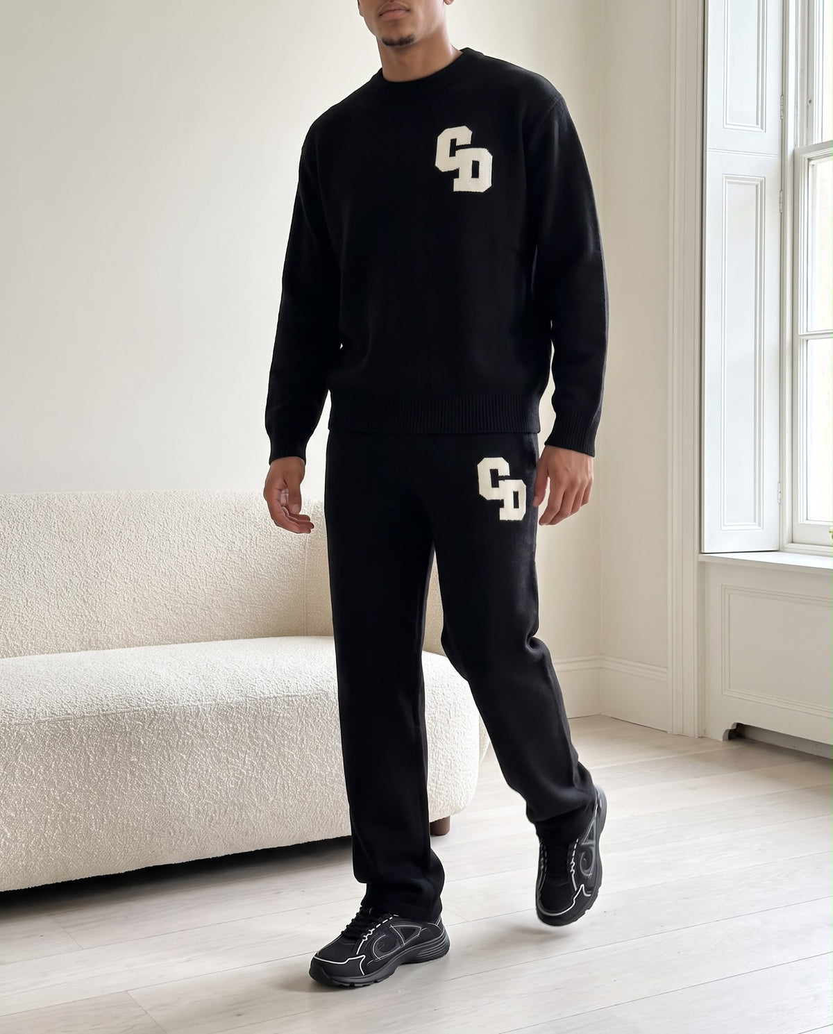 CD Logo Knit Sweater - Black