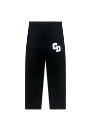 CD Logo Knit Joggers - Black