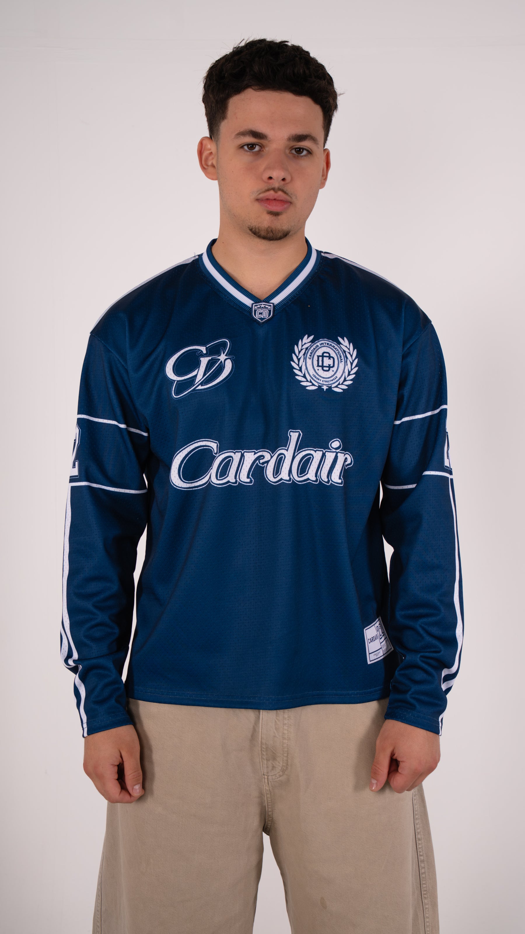 Long Sleeve Club Mesh Jersey - Navy Blue