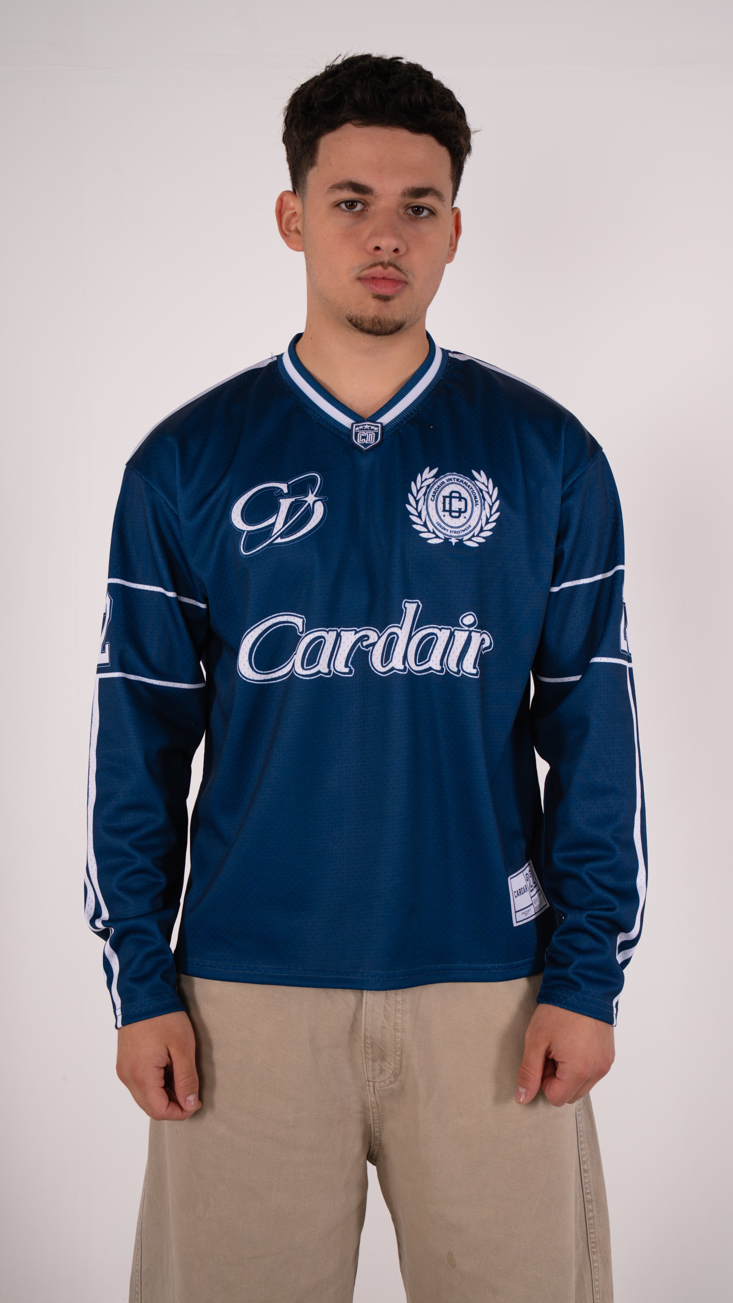 Long Sleeve Club Mesh Jersey - Navy Blue