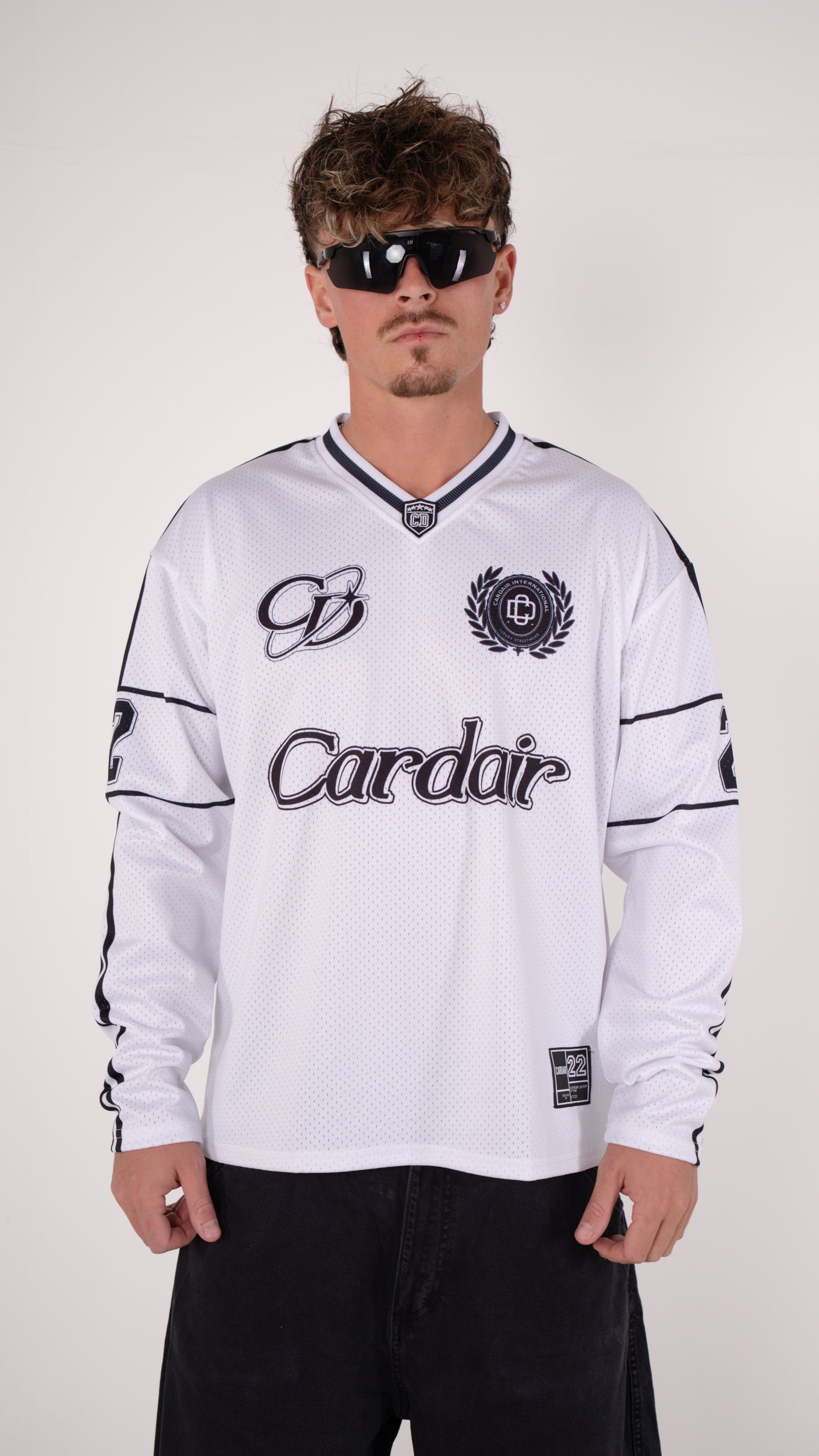 Long Sleeve Club Mesh Jersey - White