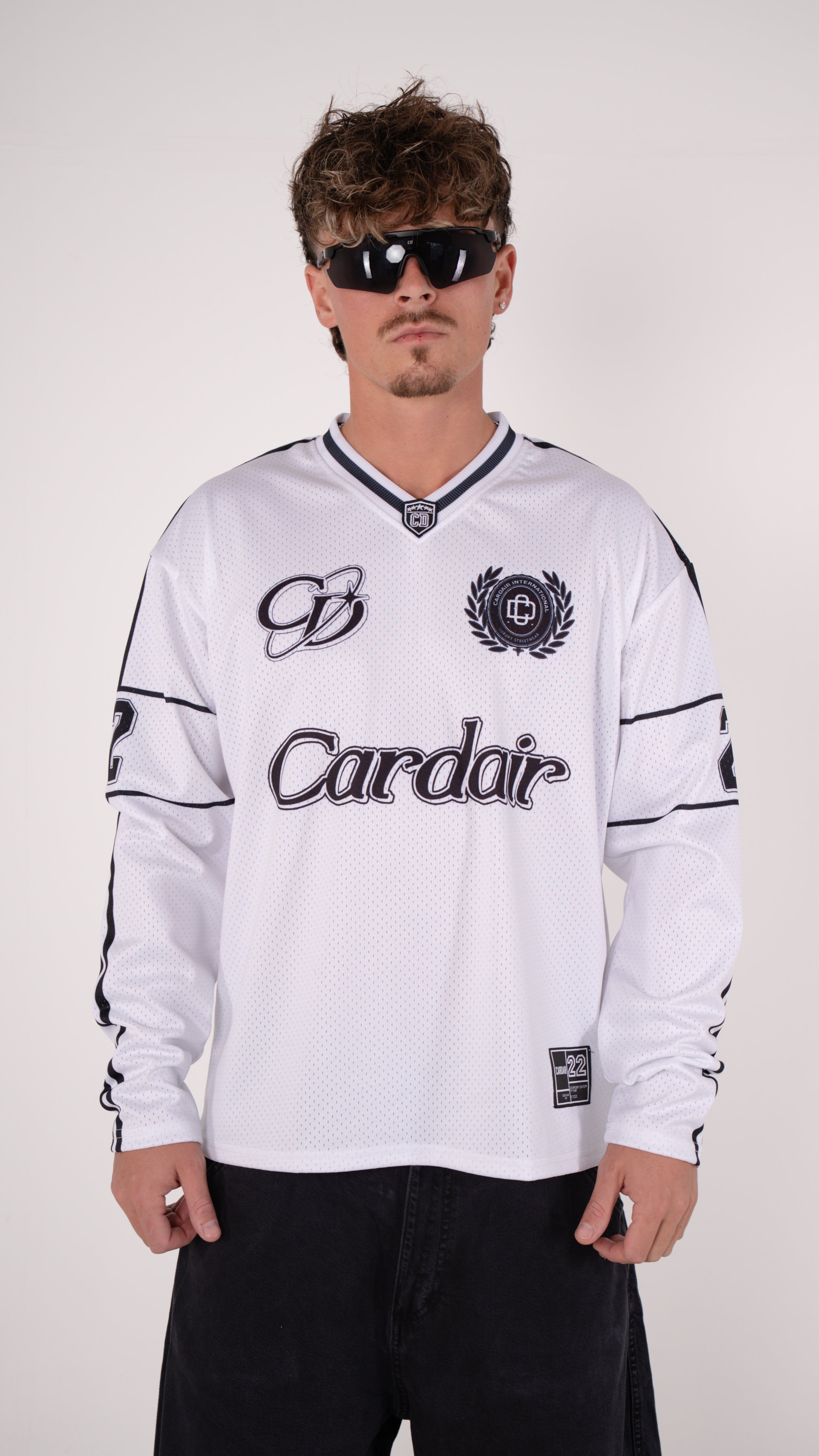 Long Sleeve Club Mesh Jersey - White