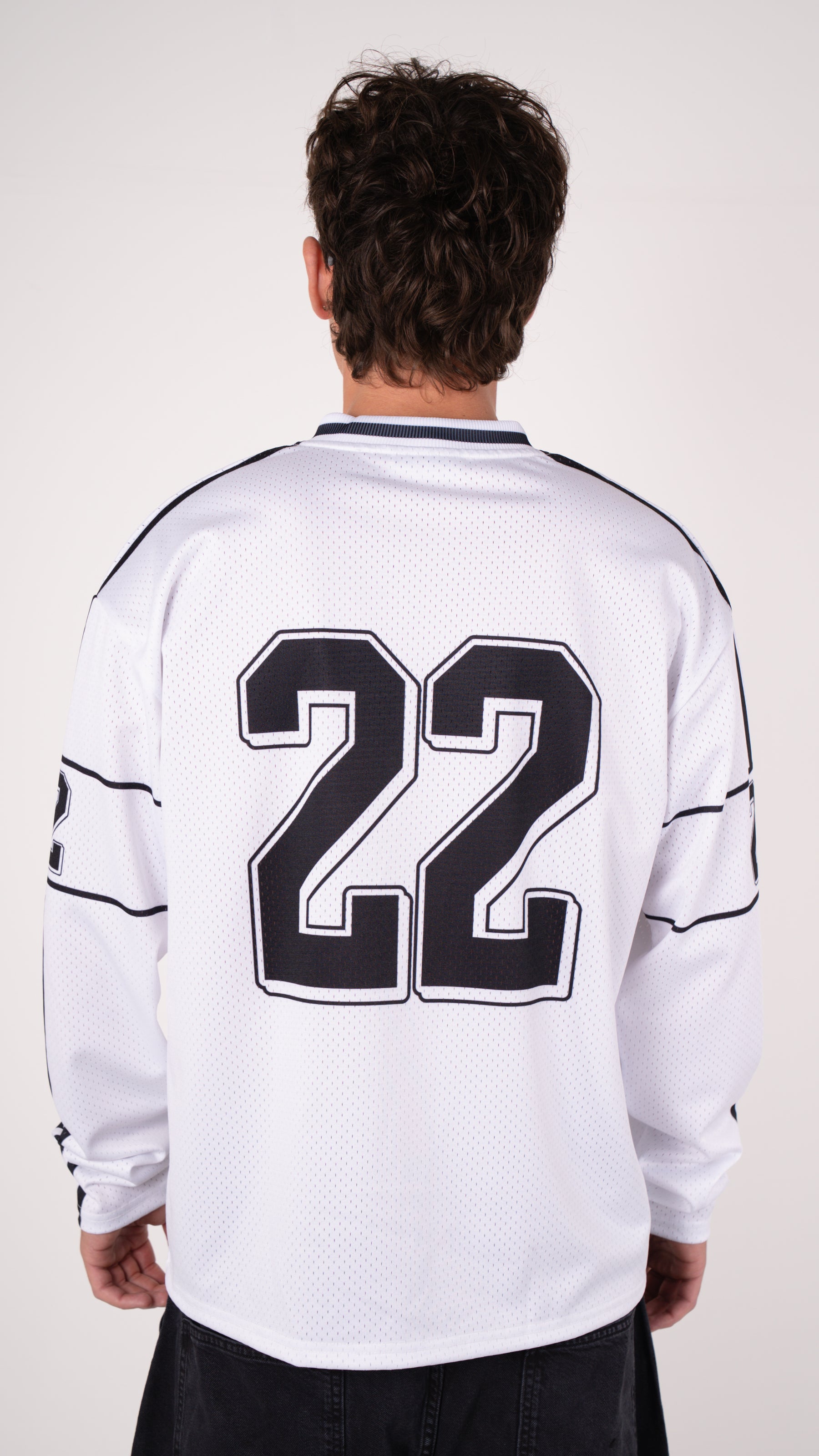 Long Sleeve Club Mesh Jersey - White