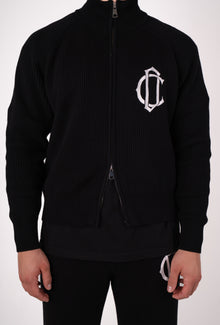 CD Emblem Knit Track Top - Black