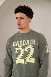 Varsity Long Sleeve T Shirt - Olive