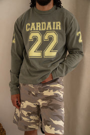 Varsity Long Sleeve T Shirt - Olive