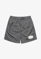 Embroidered Patch Swim Shorts - Charcoal