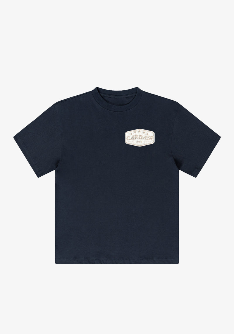 Embroidered Patch T Shirt - Navy