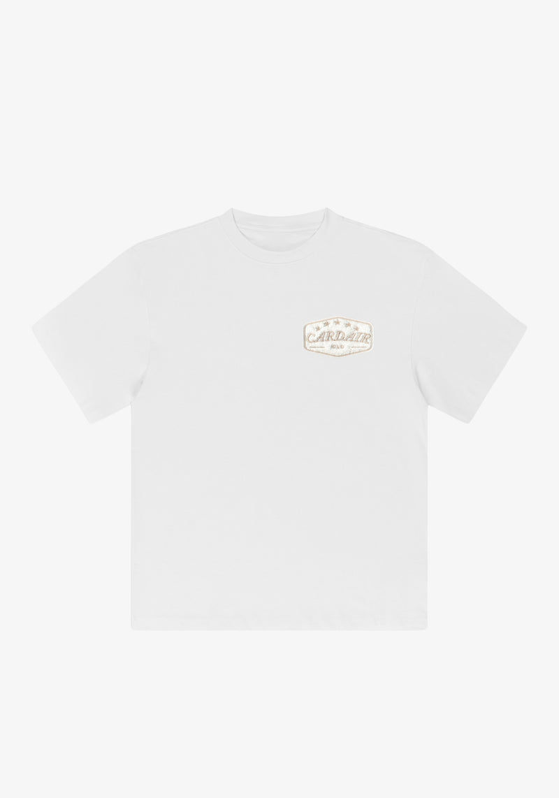 Embroidered Patch T Shirt - White