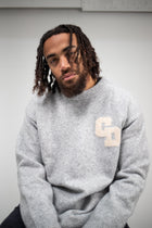CD Logo Knit Sweater - Grey