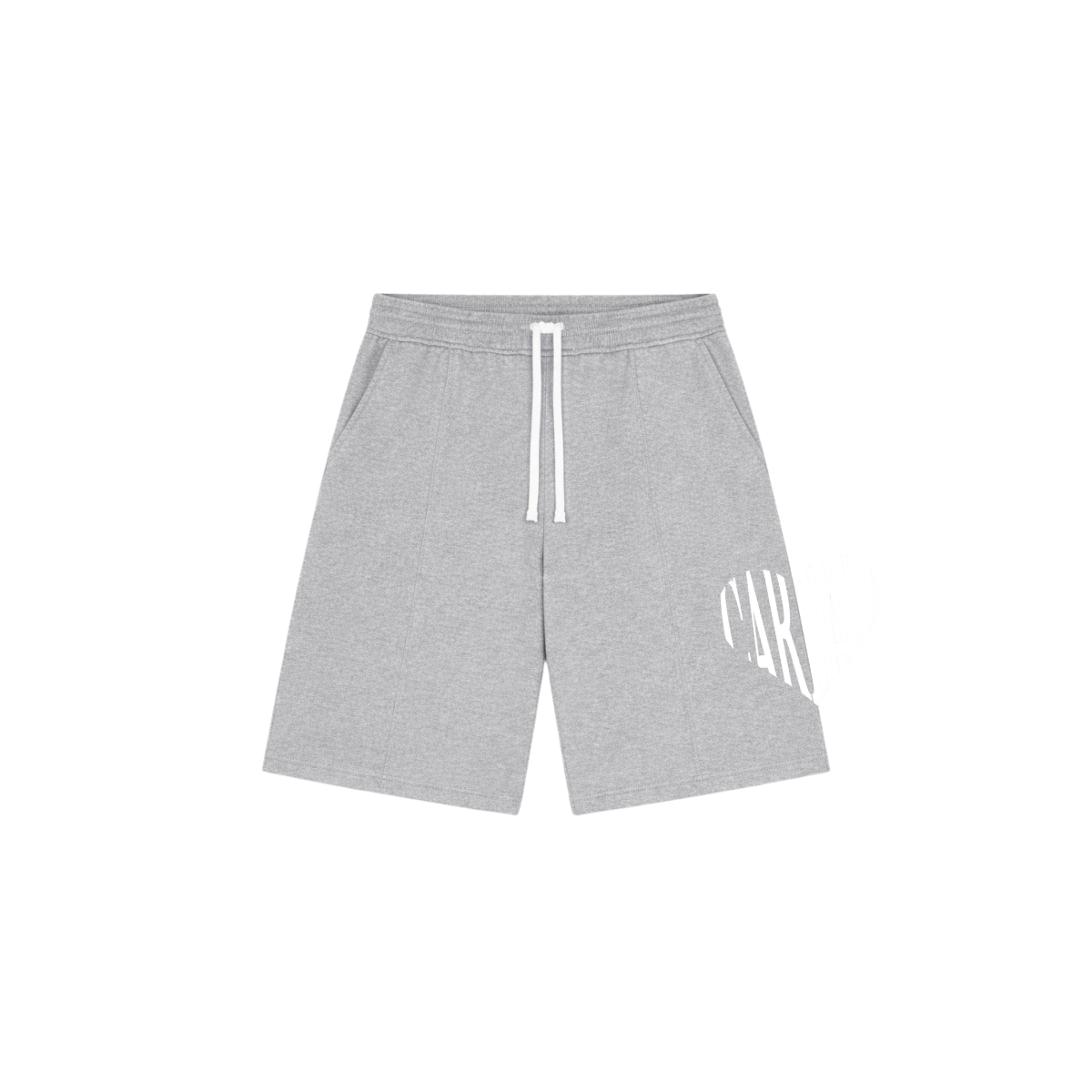 Embroidered Heart Shorts - Grey