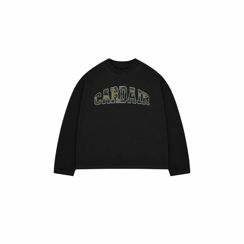 Camo Cardair Long Sleve - Black