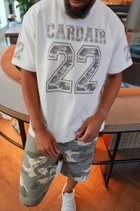 Camo Varsity T Shirt - White