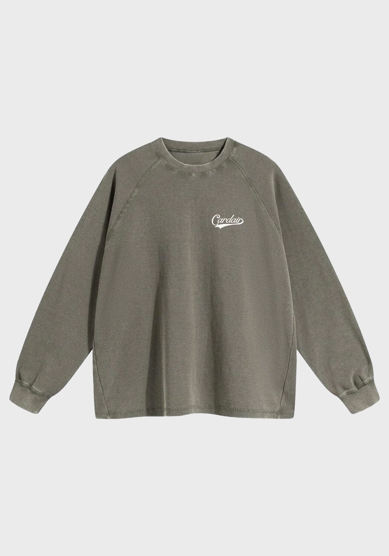 Long Sleeve Waffle T Shirt - Faded Beige