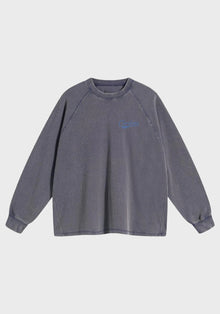 Long Sleeve Waffle T Shirt - Faded Grey