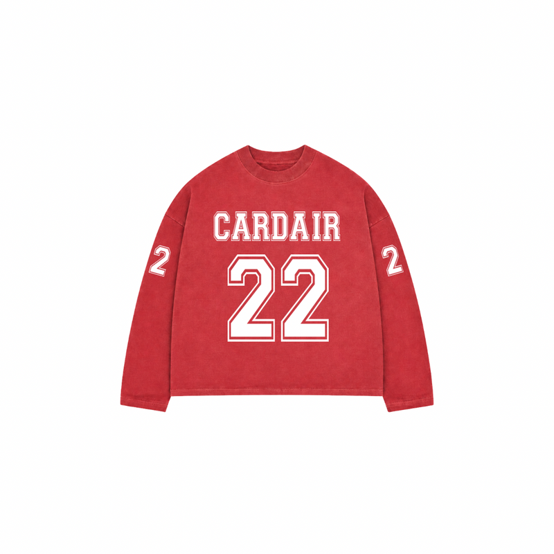 Varsity Long Sleeve T Shirt - Red
