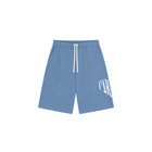 Embroidered Heart Shorts - Blue