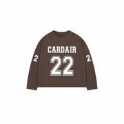 Varsity Long Sleeve T Shirt - Brown